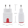 New Dual USB Ports EU Wall Fast charger Adapter