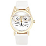 New Luxury Cat Face Printing Leather Wrist Watch