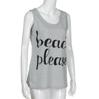 New Women Fashion Letter Printed Sleeveless top - sparklingselections