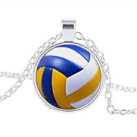 Sports Volleyball Pendant Necklace For Women - sparklingselections