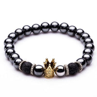 New Charm Natural stone Crown Dumbbells bracelets - sparklingselections