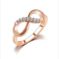 Rose Gold  Stylish 8 Shaped  Finger Ring - sparklingselections