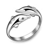 Fashion Personality  Double Dolphin Adjustable Ring