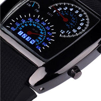 New Fashion Aviation Turbo Dial Flash LED Watch - sparklingselections