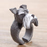 Fashion Gray Dog Animal Finger Ring