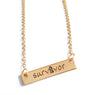 Women's New Gold Colors Simple Letters Necklace Pendant