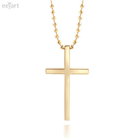 Trendy Stainless Steel Jesus Cross Pendant Necklace - sparklingselections