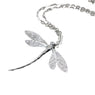 Silver Dragonfly Pendant Necklace For Women