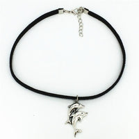 Women Retro Dolphin Statement Necklace - sparklingselections