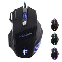 New Wired 7 Button 5500 DPI LED Optical Gaming Mouse - sparklingselections