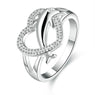 Silver Plated Dolphin Heart  Ring For Women