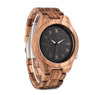 New Men Luxury Brand Zebra Wood Quartz Wrist Watch