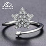 Open Size Cute Star Rings For Women  White Gold Color ring