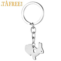 New Cute Little Bunny Stainless Steel Key Chain - sparklingselections