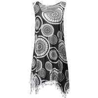 New Women Crop Casual Geometric Printed Sleeveless dress - sparklingselections