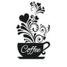 New Coffee Cup Wall Stickers for Kitchen