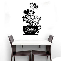 New Coffee Cup Wall Stickers for Kitchen - sparklingselections