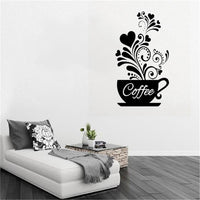 New Coffee Cup Wall Stickers for Kitchen - sparklingselections