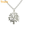 Silver Tone Tree Women Jewelry Pendant Necklace