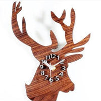 Elk Shaped 3D Wall Clock for Home & Office - sparklingselections