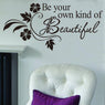 New Letter and Flower Pattern Wall Sticker