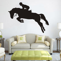 New Horse Riding Jumped Up Wall Sticker for Living Room - sparklingselections