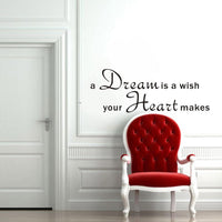 A Dream Is a Wish Your Heart Makes Letters Wall Sticker - sparklingselections