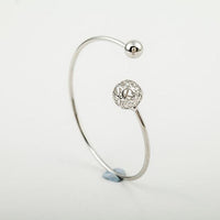 Silver Plated Metal Ball Cuff bangles Bracelets For Women - sparklingselections