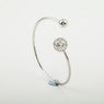 Silver Plated Metal Ball Cuff Bangles Bracelets For Women