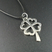 Clover Leaf Small Pendants Leather Necklaces for Women - sparklingselections