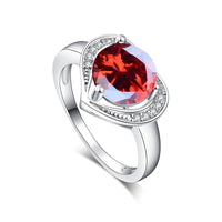 Fashion Red Heart Cubic Zirconia Classic Wedding Ring - sparklingselections