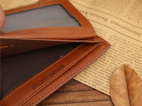 New Men Business Brown Leather Wallet - sparklingselections