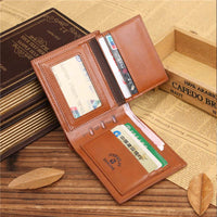 New Men Business Brown Leather Wallet - sparklingselections