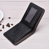 New arrivals Men Ultra-Thin Short Business Leather Wallet - sparklingselections