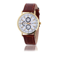Fashion Casual Leather Band Analog Wrist Watch - sparklingselections