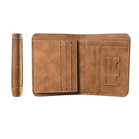 New Men Pu Leather Short Design Wallet - sparklingselections