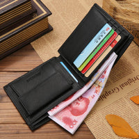 New Men Leather Credit ID Card Holder Wallet - sparklingselections