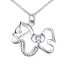 Horse Silver Plated  Pendant Necklace for Women