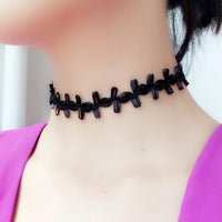 Elegant Black Lace Pendant Necklace - sparklingselections