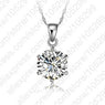 Silver Claw Cubic Zircon Crystal Pendant Necklace