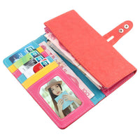 New Fashion Women Korean Candy Soft PU Leather Wallet Solid Long Casual Card Holder Wallet Purse - sparklingselections