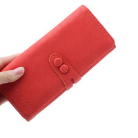 New Fashion Women Korean Candy Soft PU Leather Wallet Solid Long Casual Card Holder Wallet Purse - sparklingselections