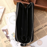 New Women Leather Zipper Long Stylish Wallet - sparklingselections