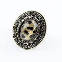 Fashion Style Adjustable Oval Leopard Finger Ring - sparklingselections