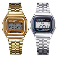 Stainless Steel LED Digital Sports Military Wrist watch - sparklingselections