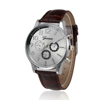 Leather Band Analog Alloy Quartz Wrist Watch - sparklingselections