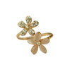New Trendy Flower Water Opal Adjustable Wedding Ring For Women