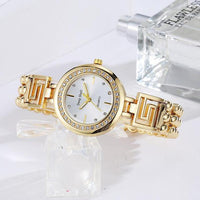 Women Fashion Gold Stainless Steel Bracelet Wrist Watch Wedding Party Jewelry - sparklingselections