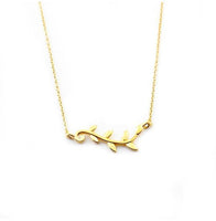 Olive Branch Charm Necklace Choker Pendants Jewelry - sparklingselections