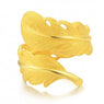 Golden Feather Leaf Ring